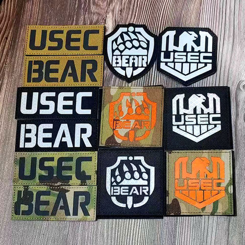 游戏周边USEC BEAR徽章逃离塔科夫徽章战术反光魔术贴章背包贴
