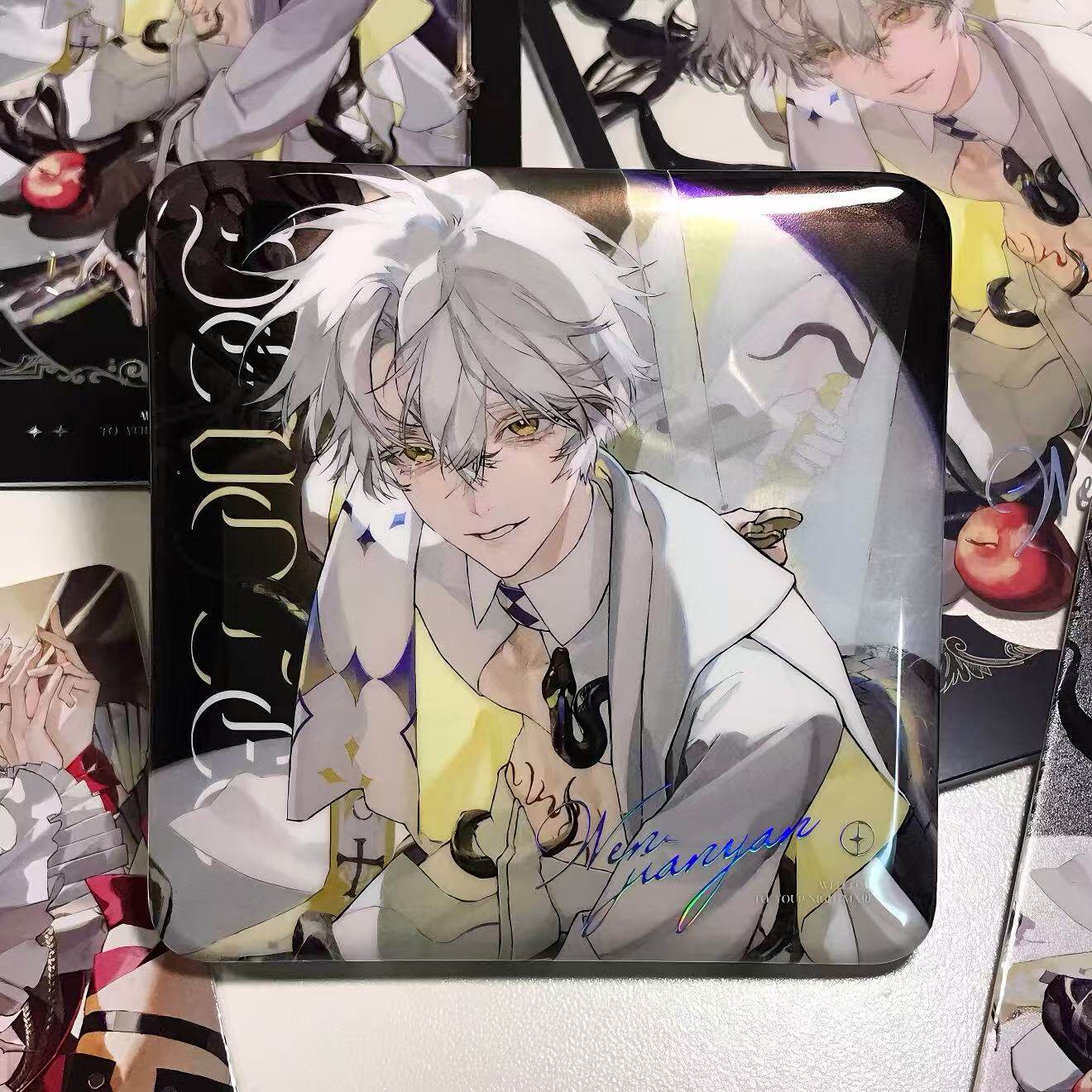 官方正版 栗汀 欢迎进入梦魇直播间 温简言生日系列徽章 GIFT信徒