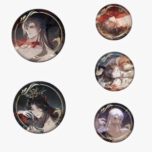 花亦山心之月阴阳合欢系列徽章吧唧玉泽季元启文司宥宣望钧凌晏如