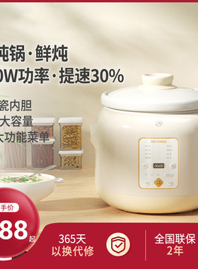 出口电炖锅陶瓷砂锅煲汤家用插电炖汤锅预约多功能养生煮粥煲汤锅