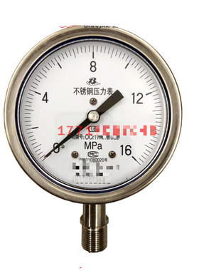 Y-100B-F不锈钢压力表Y-60B水压表Y-150B-FZ/IY-40B-FZ