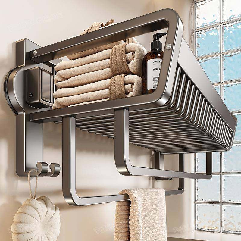 吸盘浴巾架家用卫生间免打孔挂墙式毛巾架浴室一体网篮挂件置物架,家庭/个人清洁工具,毛巾挂/毛巾架,淘宝优惠券,粉丝福利购,淘宝优惠卷