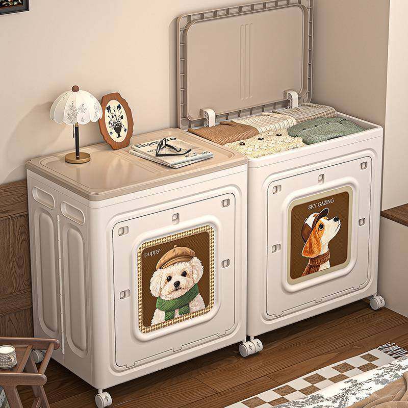 衣服收纳箱整理箱家用衣物儿童宝宝柜子塑料羽绒服被子翻盖储物柜,收纳整理,收纳箱,淘宝优惠券,粉丝福利购,淘宝优惠卷