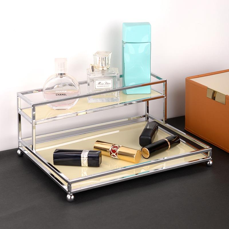 轻奢饰品展示架化妆品多层收纳整理架桌面首饰杯子卫生间的置物架