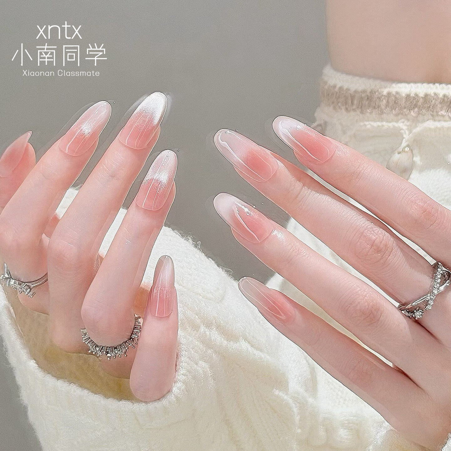 【裸色显白晶石猫眼】中长款美甲