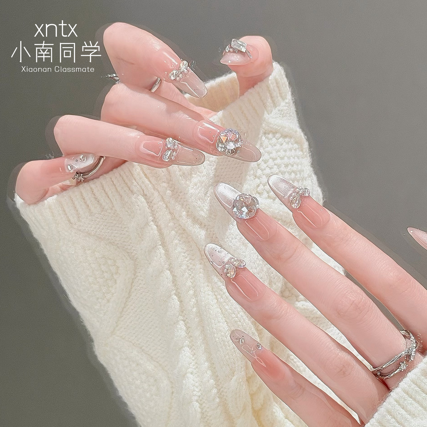 【闪钻晶石显白甲】高级感穿戴甲