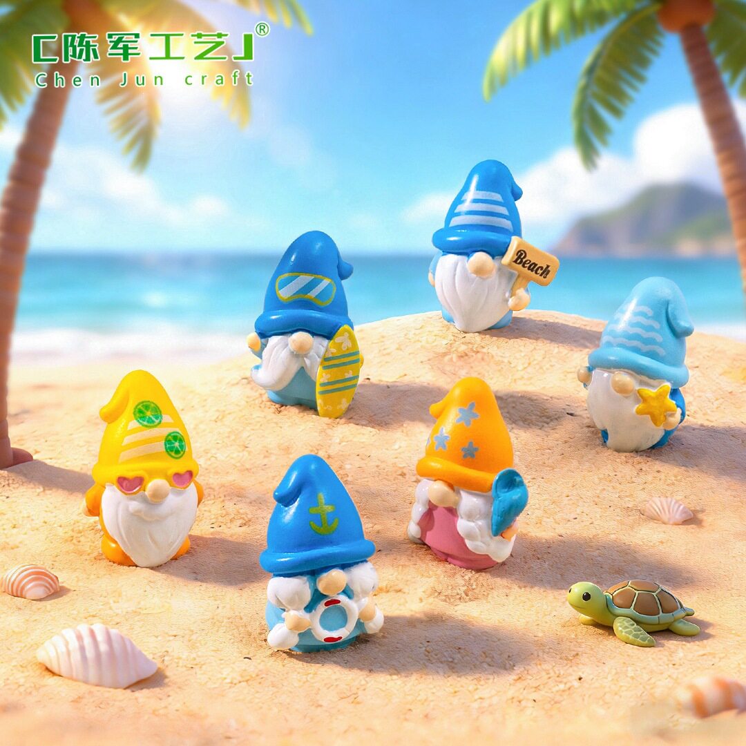 人萌粒公仔海边造景夏季迷你可爱