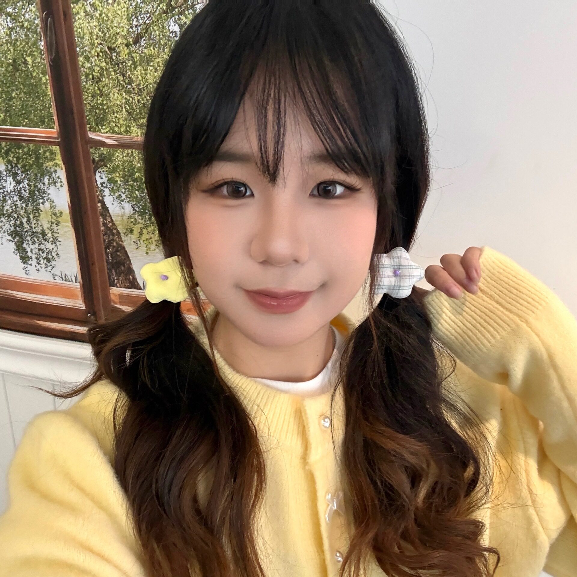 边碎发夹可爱刘海夹马尾发绳发饰