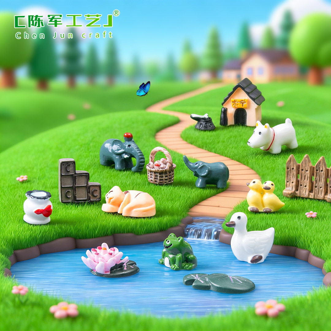 件套公仔创意微景观小摆件动物品