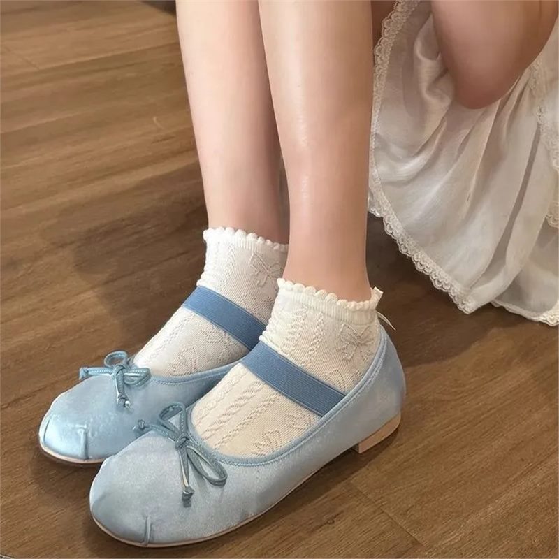 低帮浅口花边袜lolita运动袜短筒