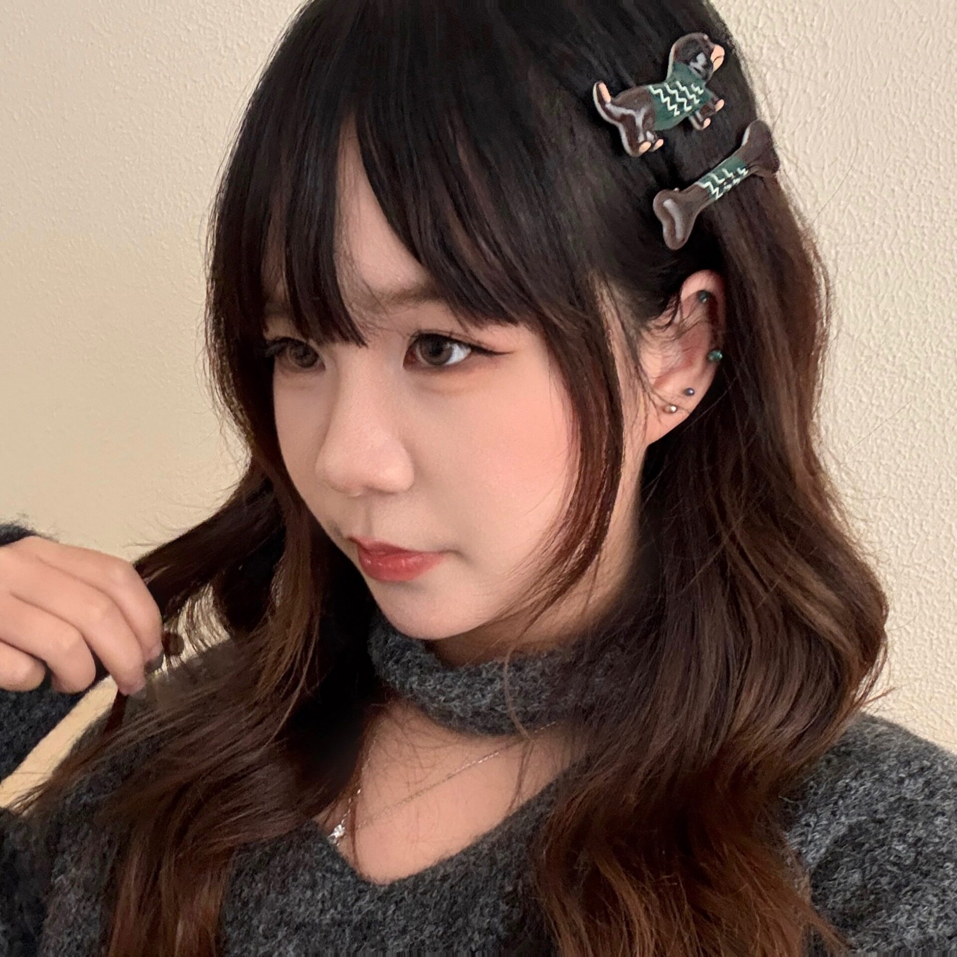 复古可爱小骨头刘海夹少女碎发夹