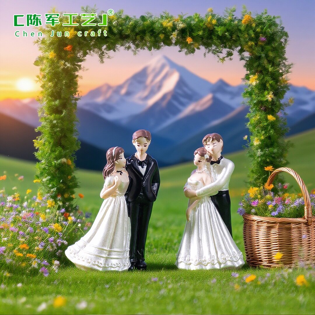 公仔生态烘焙装饰品挂配件浪漫瓶
