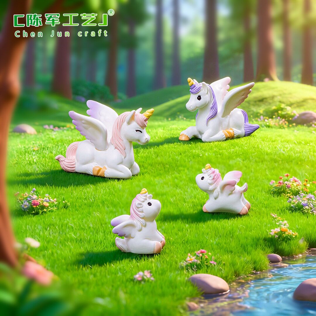 件浪漫挂件独角兽梦幻动物树脂品