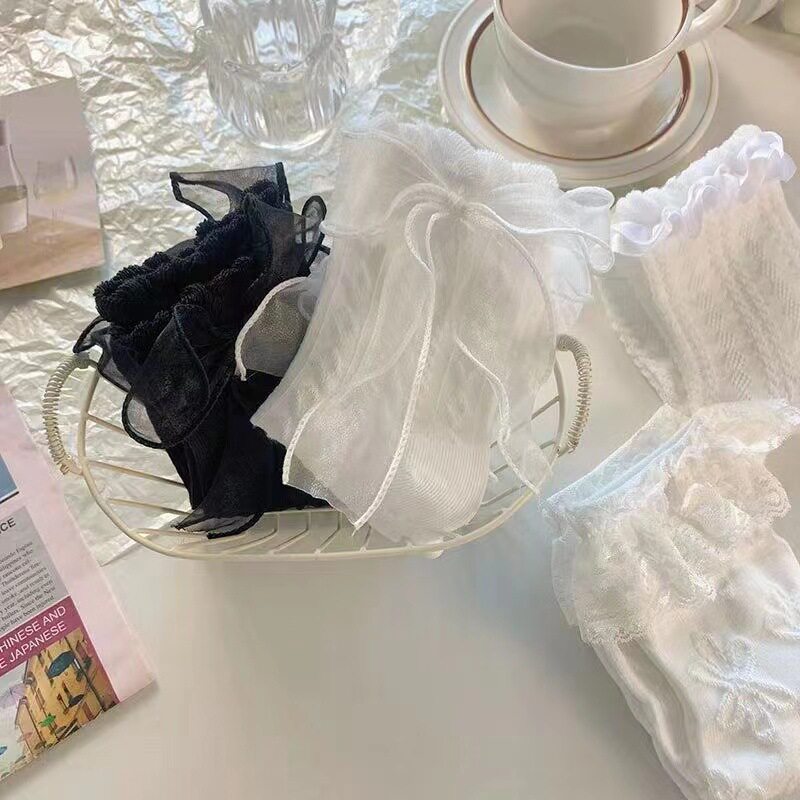 夏天薄款日系甜美Lolita蕾丝jk袜