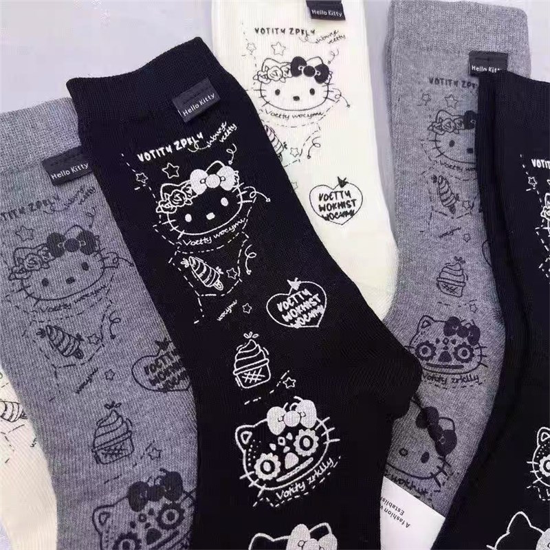 百搭舒适学生高筒长袜中筒袜冬季