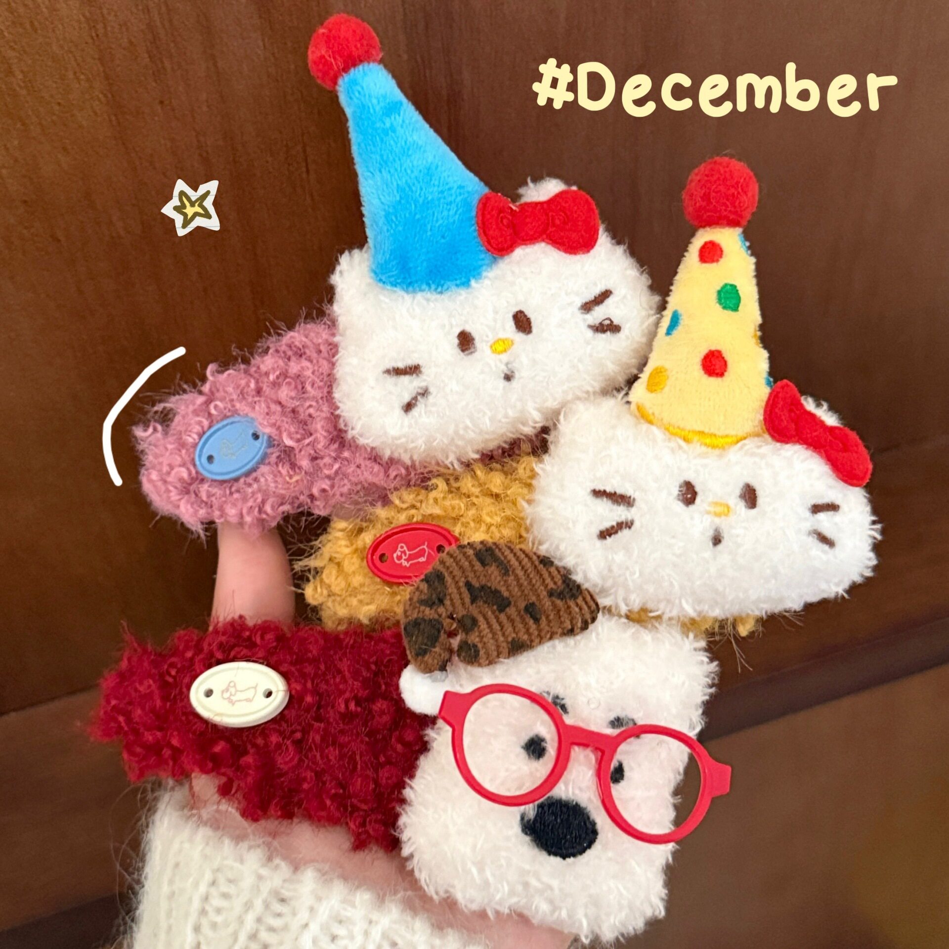 个性创意腾亿原创小猫小狗公仔毛绒掰掰夹气质刘海夹少女发夹心碎