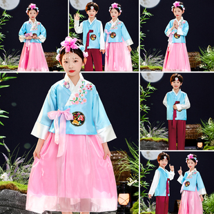 新款男童朝鲜族演出服男款韩服幼儿民族服装中小学生运动会舞蹈服