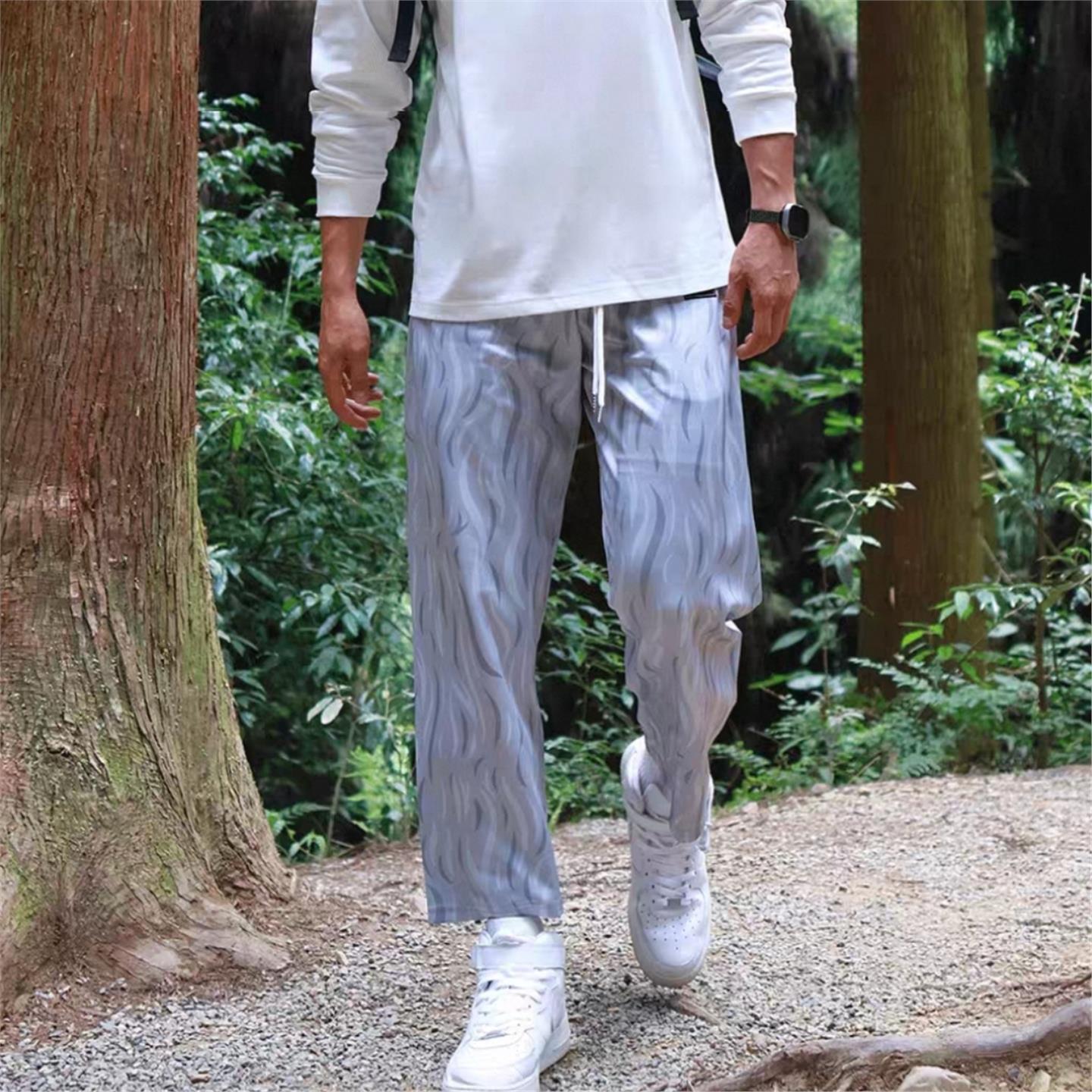 柳叶刀彩绘美式长裤跑步篮球裤