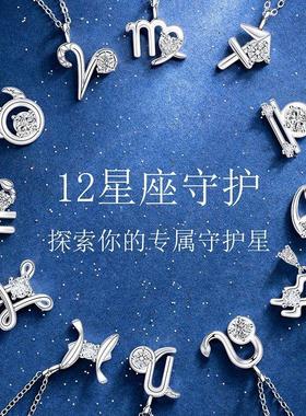 原创十二星座系列项链女气质轻奢2025新款爆款不锈钢锁骨链批发潮