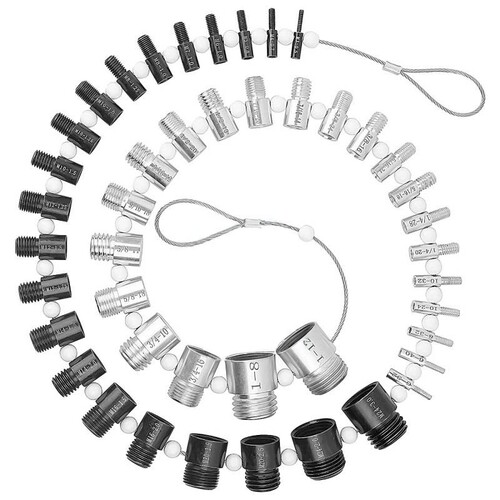 螺母和螺栓螺纹检查器 公子规 美制 44件套nut checker set