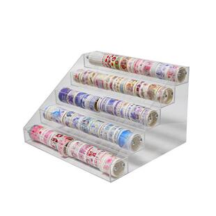 手册胶带展示架桌面流行装饰材料储物简约风格高透明多功能亚克力