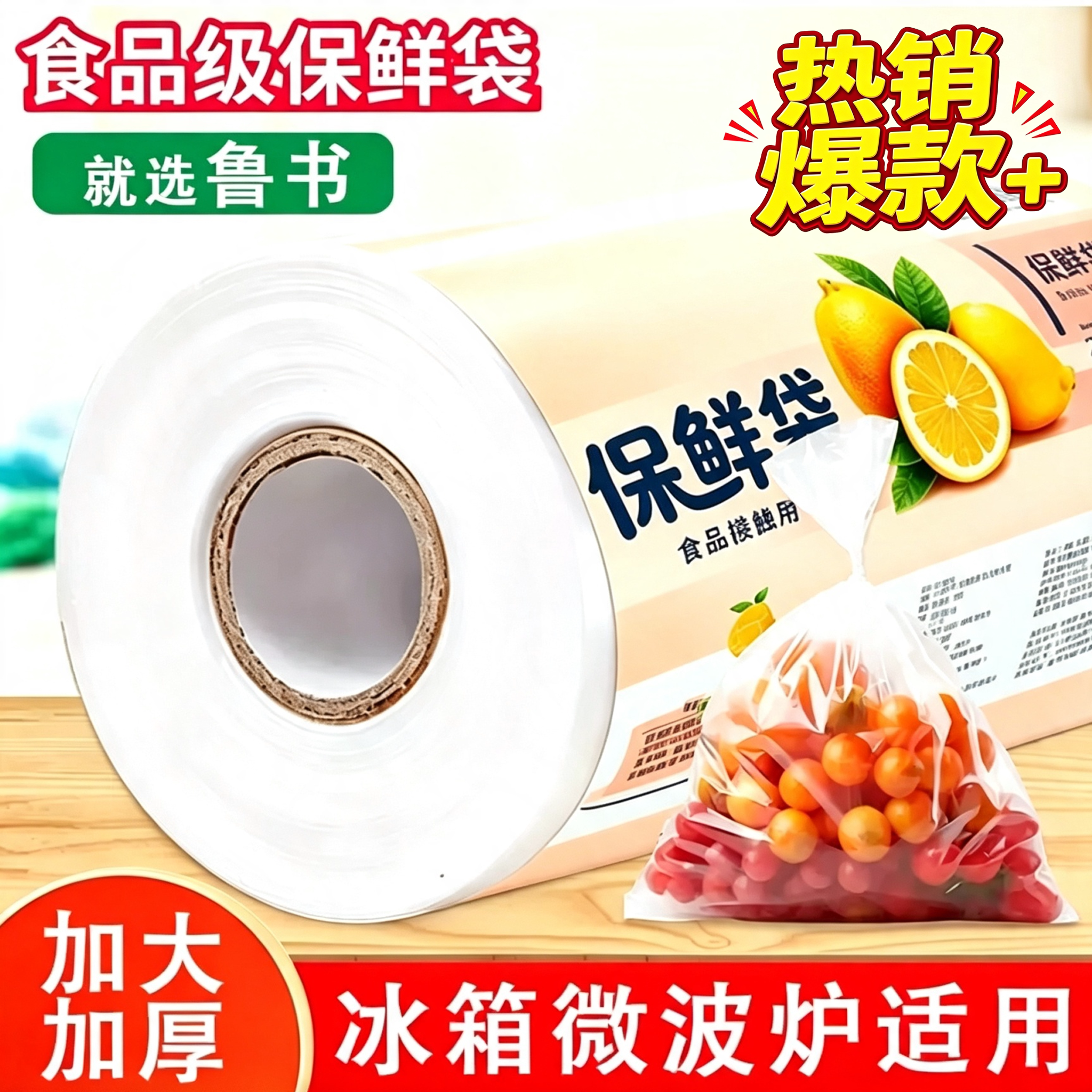 保鲜袋食品级点断式厨房冰箱专用