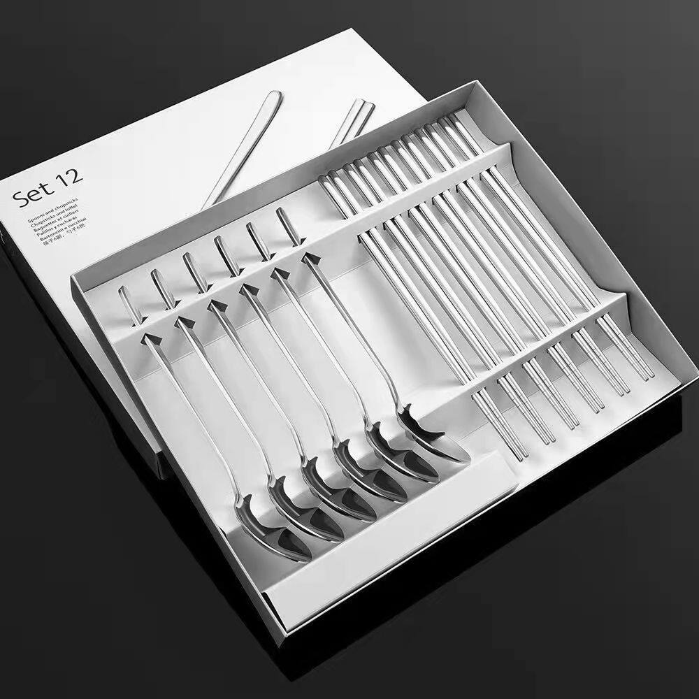 German gift WMF Forttenberg chopsticks spoon set 12 piece set home dinner spoon chopsticks tableware gift set