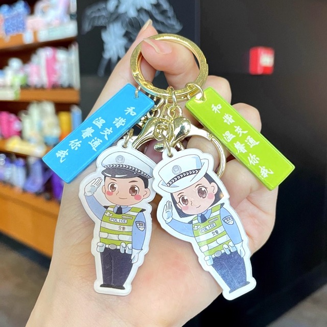交警公仔挂件交通安全宣传纪念品