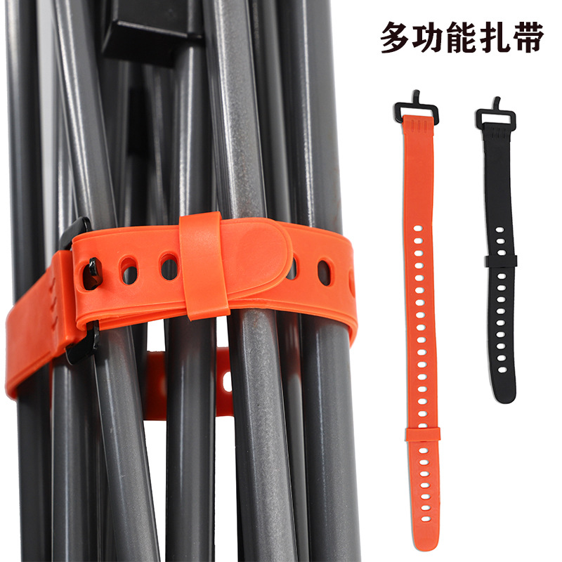 扎带可循环使用硅胶弹力金属插扣