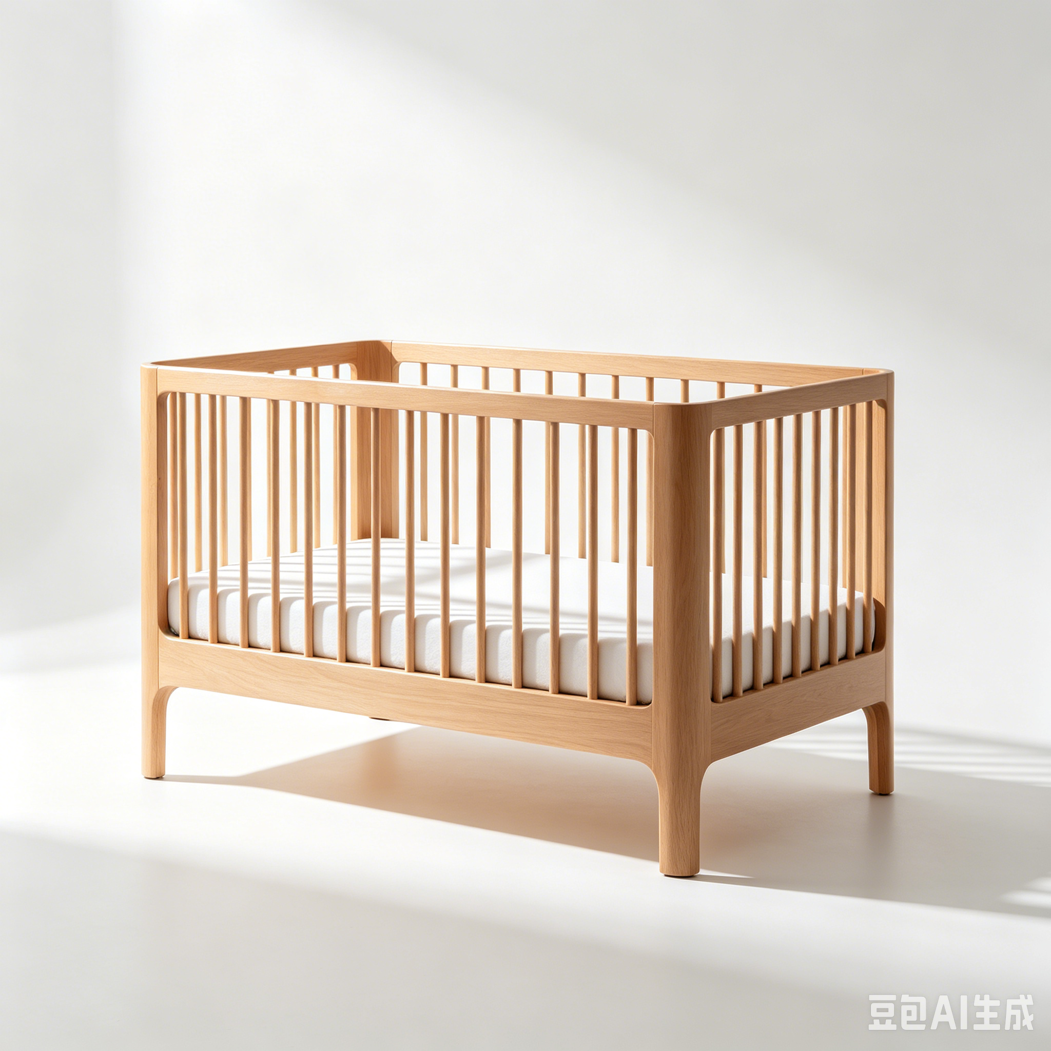 beeshum婴儿床婴幼儿实木床现代极简稳定多功能儿童床换尿布