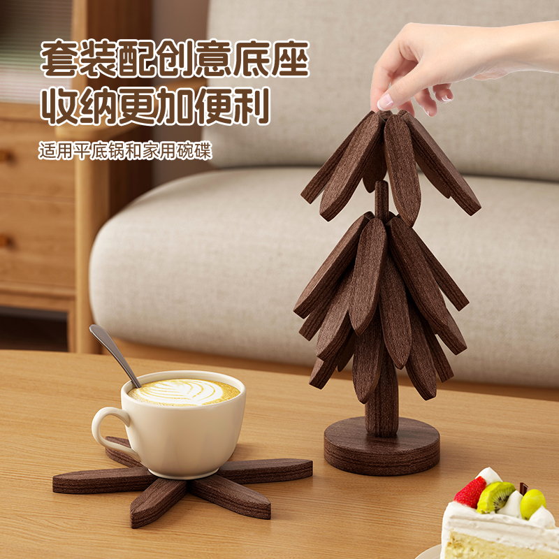 實木隔熱墊耐高溫實木雕刻防燙墊