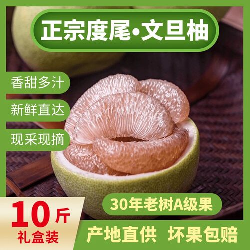 正宗仙游度尾文旦柚子福建莆田红心蜜柚孕妇新鲜水果青柚溪口红柚