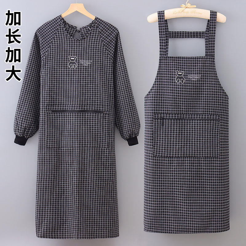 时尚加长加大过膝长袖围裙新款纯棉罩衣男女士上班耐磨透气工作服,家庭/个人清洁工具,围裙,淘宝优惠券,粉丝福利购,淘宝优惠卷