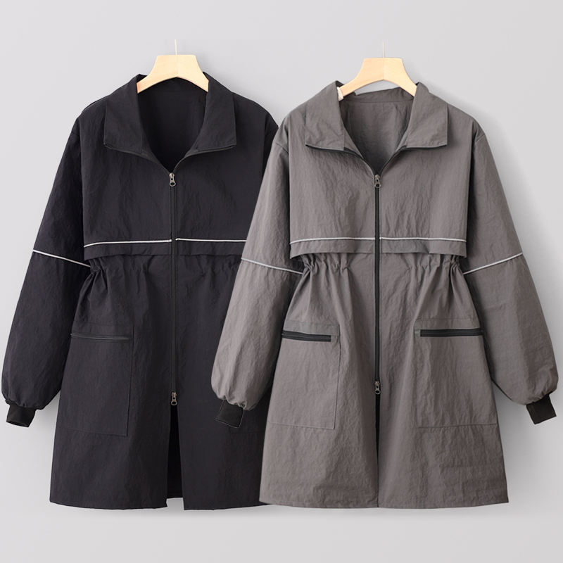 高档长袖罩衣女外穿防泼水上班工作服家用厨房干活穿防脏外套定制