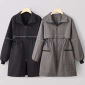 高档长袖 罩衣女外穿防泼水上班工作服家用厨房干活穿防脏外套定制