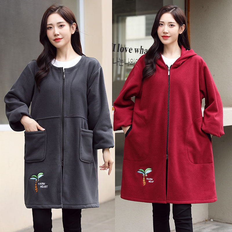 加绒保暖洋气防油污正穿罩衣