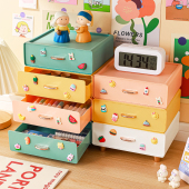 桌面收纳盒学生书桌上抽屉文具笔筒储物整理盒子办公室杂物置物架