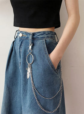 欧美十字架链条裤链配饰ins女嘻哈男士挂链牛仔裤裤子金属链子男