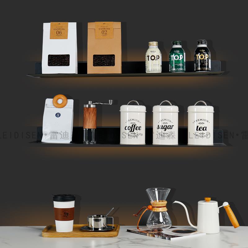 样板间厨房橱柜咖啡系列层架组合摆件装饰品咖啡豆储物罐瓶杯道具