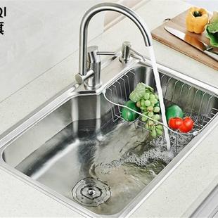 欧旗加厚SUS304不锈钢水槽大小单槽厨房洗菜盆洗碗池单盘 包邮