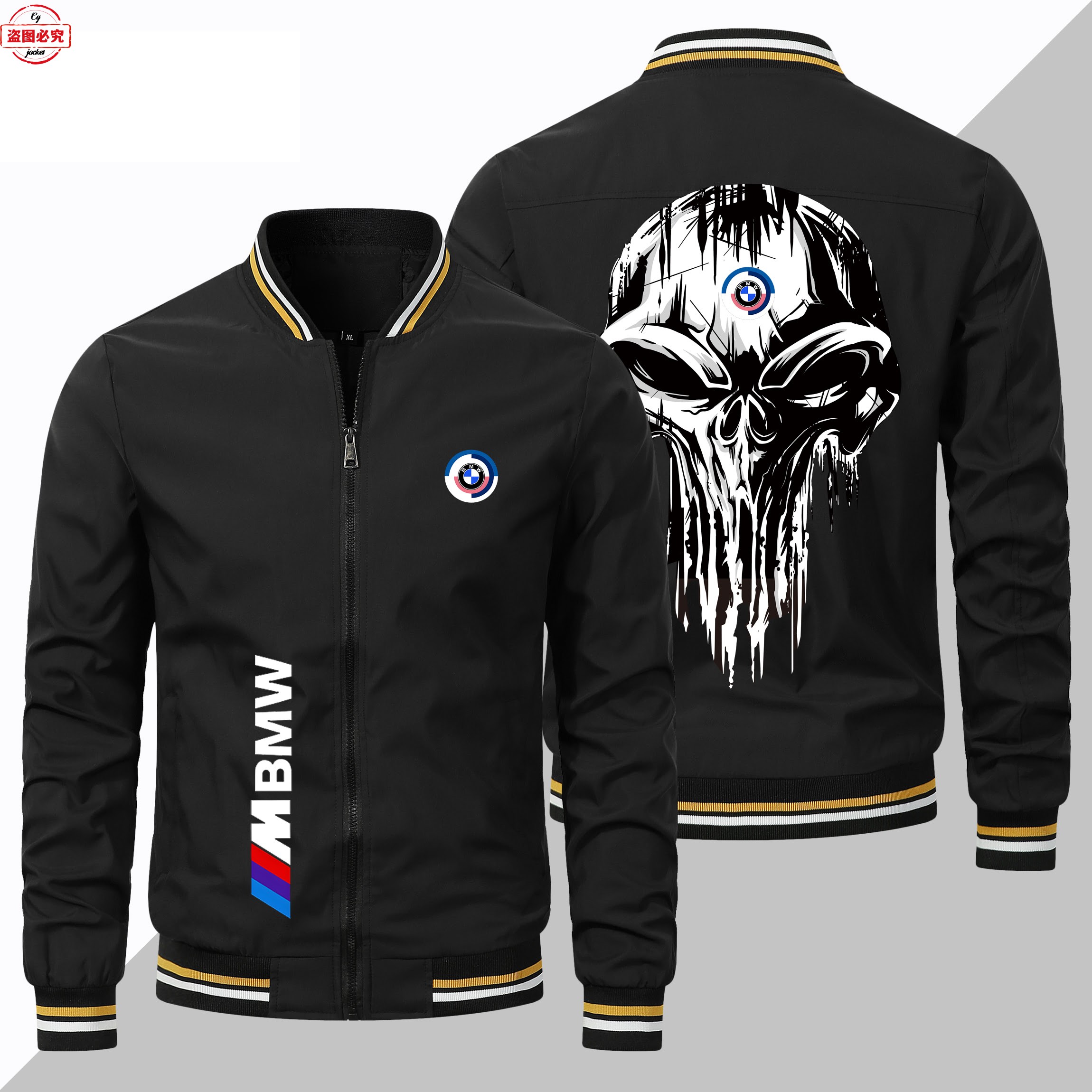 宝马机车logo印花赛车服外套男上衣立领夹克BMW M-Power夹克男装