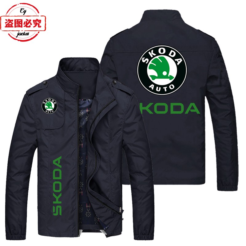 WRC拉力赛斯柯达赛车车标外套宽松长袖上衣工装男士skoda车标外套