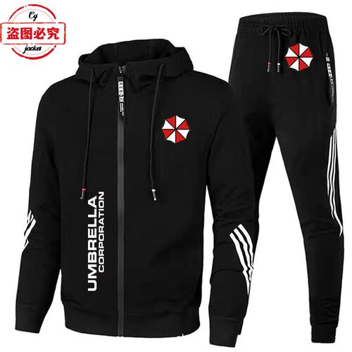 保护伞公司logo印花机车赛车服休闲运动服生化危机惩罚者春秋套装