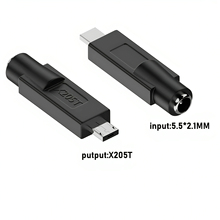 适用于华硕X205T笔记本电脑电源适配器DC5.5-2.1母转小方口转接头