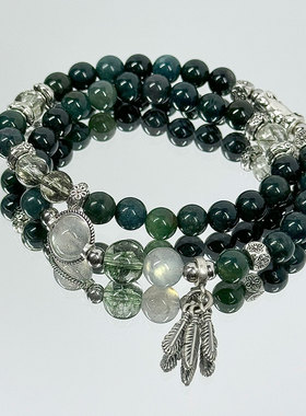 原创设计春夜喜雨天然玛瑙手串