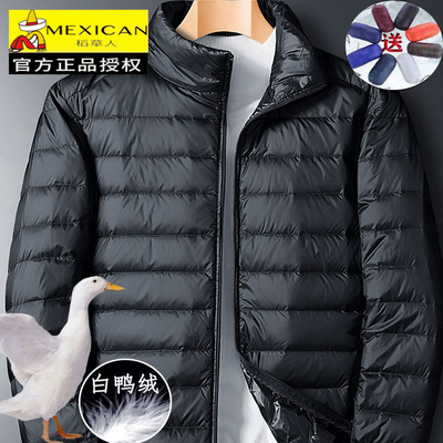 稻草人2025新款羽绒服男士春秋