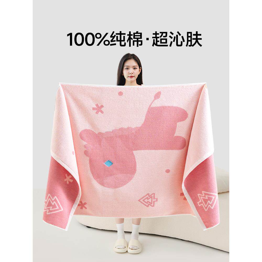 纯棉浴巾100全棉女大人家用洗澡吸水加大毛巾游泳不掉毛2026新款