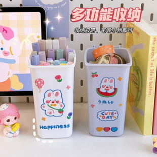 义乌小商品小垃圾桶桌面可爱卡通迷你小号带盖桌上创意办公桌纸篓