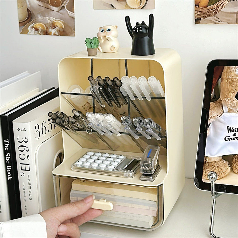 质量严选多功能桌面旋转化妆刷收纳筒文具收纳盒置物架台宿舍斜插,收纳整理,收纳箱,淘宝优惠券,粉丝福利购,淘宝优惠卷