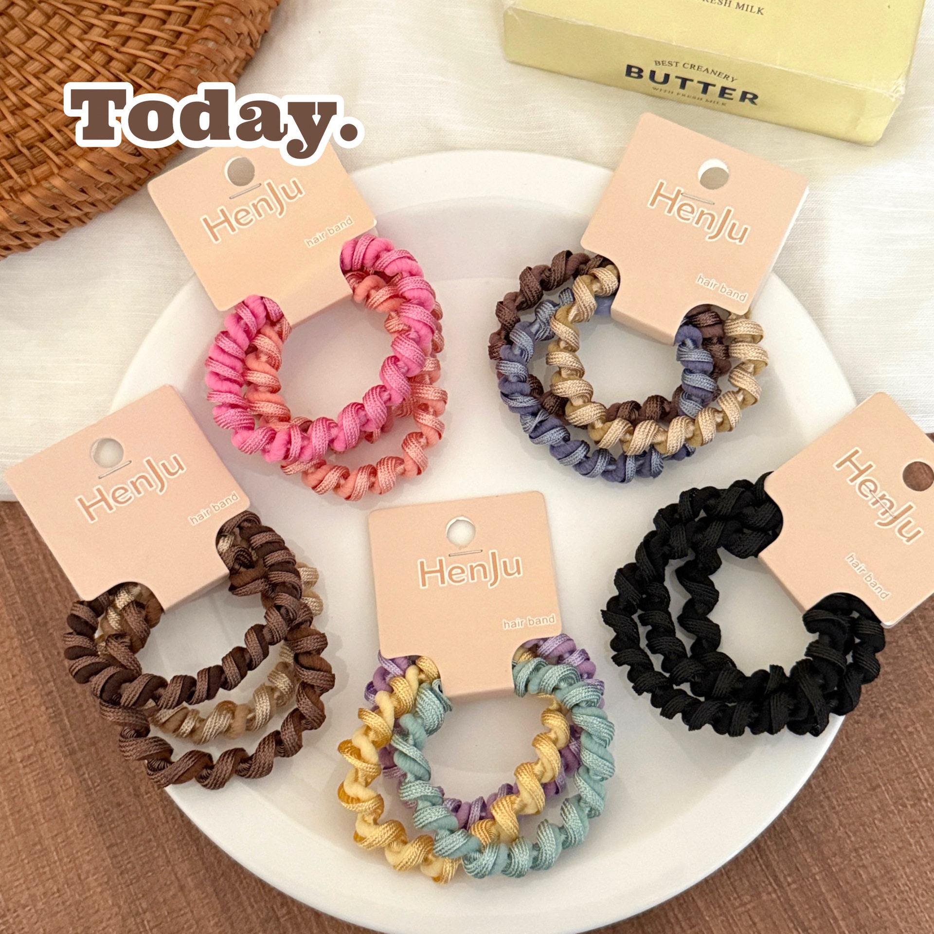 小商品简约麻花彩色高弹力皮筋发绳不伤发耐用头绳少女心扎头发马,饰品/流行首饰/时尚饰品新,发饰,淘宝优惠券,粉丝福利购,淘宝优惠卷